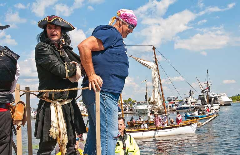 Orillia Pirate Party - Mayoral Candidate Don McIsaac Briefly Contemplating How Wet The Water Is.