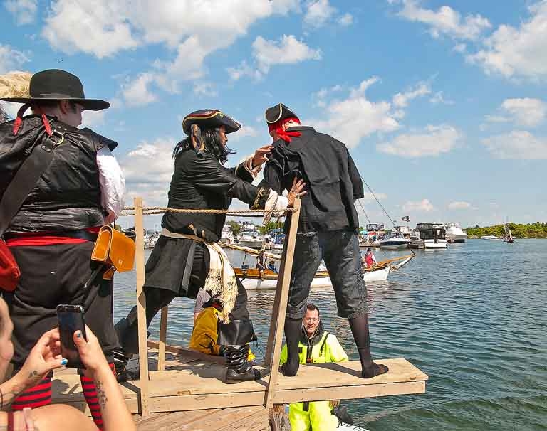 Orillia Pirate Party - Allan Lafontaine Directing Mayor Steve Clarke's Big Splash.