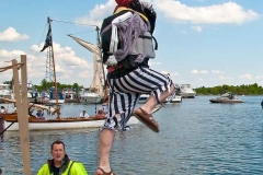 Orillia Pirate Party - Councillor Dave Campbell Jumped Right Through His Sandals.