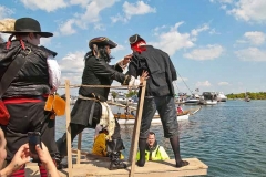 Orillia Pirate Party - Allan Lafontaine Directing Mayor Steve Clarke's Big Splash.