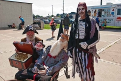 Orillia Pirate Party - Master Carboard Boat Designer Evan Devine (l) And Councillor Dave Campbell (r).