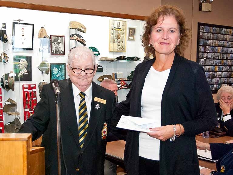 Warminster Legion Branch 619 President Mary Thompson And Warminster Soccer's Karen Aigeldinger