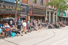 Friday at the Mariposa Folk Festival - audience at the downtown stage