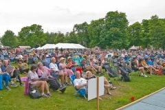 Friday at the Mariposa Folk Festival - about 30 minutes to umbrella time.