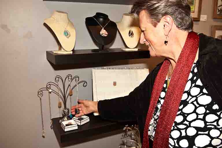 Marie Jose shows her jewellery at Art & Home Gallery.