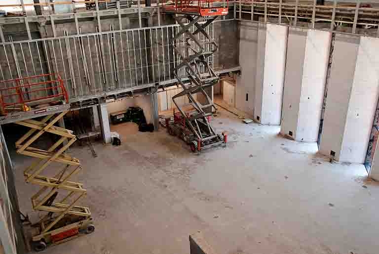 View from above the fitness room.