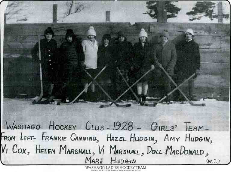 1928 Washago Girls Hockey Team